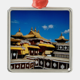 Ornement Carré Argenté Asie, Tibet, Lhassa, Potala Palace alias Rouge
