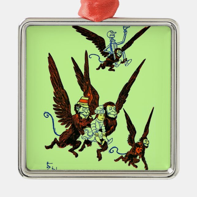 Ornement Carré Argenté Assistant d'Oz (Devant)