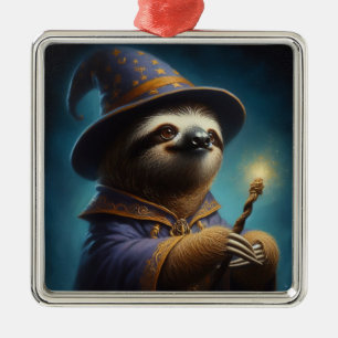 Ornement Carré Argenté Assistant Sloth