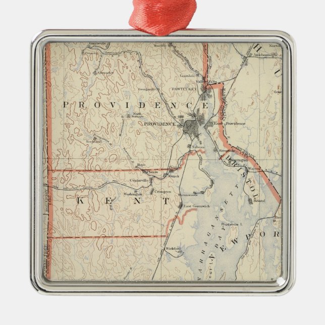Ornement Carré Argenté Atlas 2 d'Île de Rhode (Devant)