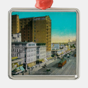 Ornement Carré Argenté Avenue d'océan semblant est, Long Beach