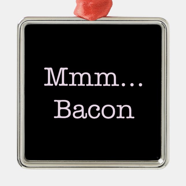 Ornement Carré Argenté Bacon Mmm (Devant)