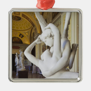 Ornement Carré Argenté Baiser de Cupidon et Psyché, par Antonio Canova