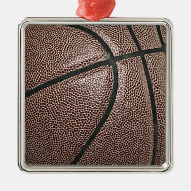 Ornement Carré Argenté Basket (Devant)