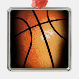 Ornement Carré Argenté Basket