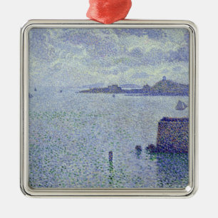 Ornement Carré Argenté Bateaux à voile dans un estuaire, c.1892-93