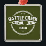 Ornement Carré Argenté Battle Creek Wild Et Rivière Pittoresque Idaho Kay<br><div class="desc">Battle Creek dans le sud-ouest de l'Idaho est un affluent de la rivière Owyhee qui s'étend sur 100 kilomètres de long. Il coule dans une direction généralement sud à travers le désert d'Owyhee pour rejoindre la rivière Owyhee à l'ouest de Riddle,  Idaho.</div>