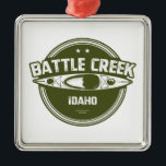 Ornement Carré Argenté Battle Creek Wild Et Rivière Pittoresque Idaho Kay<br><div class="desc">Battle Creek dans le sud-ouest de l'Idaho est un affluent de la rivière Owyhee qui s'étend sur 100 kilomètres de long. Il coule dans une direction généralement sud à travers le désert d'Owyhee pour rejoindre la rivière Owyhee à l'ouest de Riddle,  Idaho.</div>
