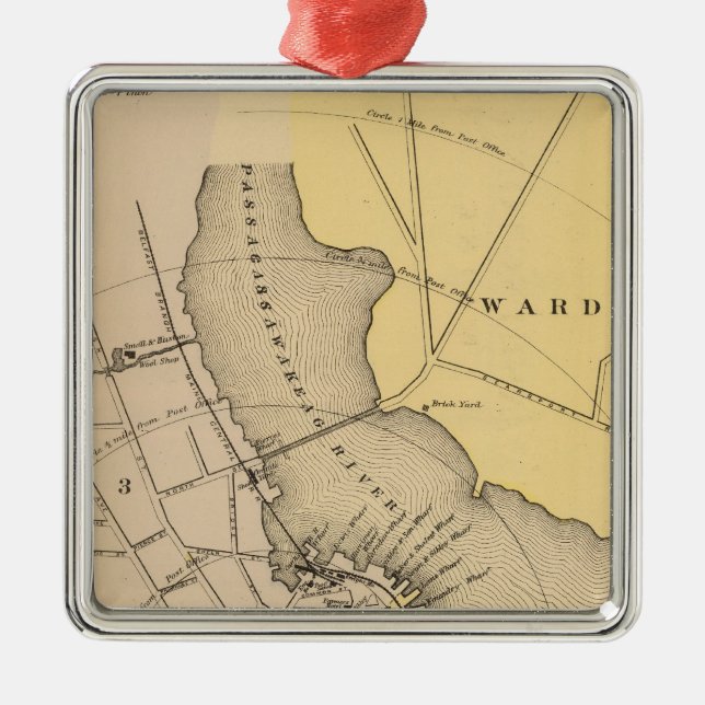 Ornement Carré Argenté Belfast, Maine (Devant)