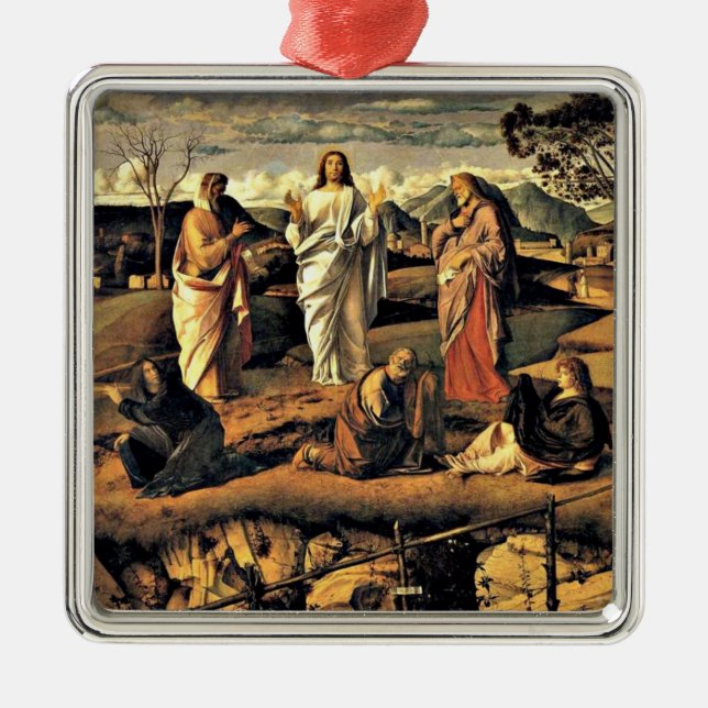 Ornement Carré Argenté Bellini : Transfiguration du Christ (Devant)