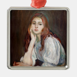 Ornement Carré Argenté Berthe Morisot - Julie rêvant