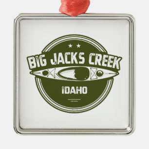 Ornement Carré Argenté Big Jacks Creek Wild Et Rivière Pittoresque Idaho