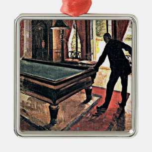 Ornement Carré Argenté Billard - Caillebotte, 1876