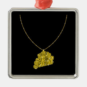 Ornement Carré Argenté Bling petit