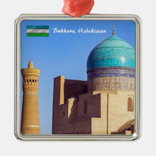 Ornement Carré Argenté Boukharа, Ouzbékistan - Mosquée Kalyan