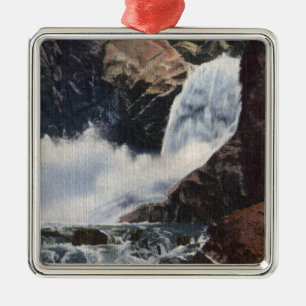 Ornement Carré Argenté Boulder tombe en canyon de Boulder, vue du