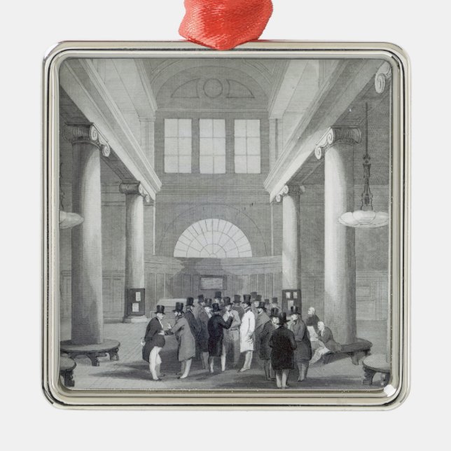 Ornement Carré Argenté Bourse des valeurs (Devant)