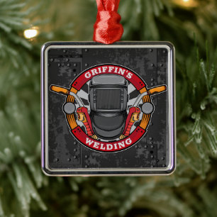 Ornement Carré Argenté Boutique de soudure en métal de soudure de marque 