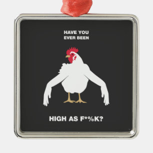 Ornement Carré Argenté Bras de poulet