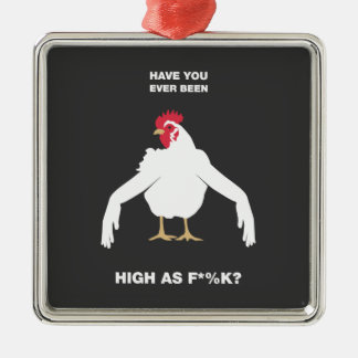 Ornement Carré Argenté Bras de poulet