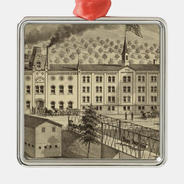 Ornement Carré Argenté Brasserie de A Reymann (Devant)