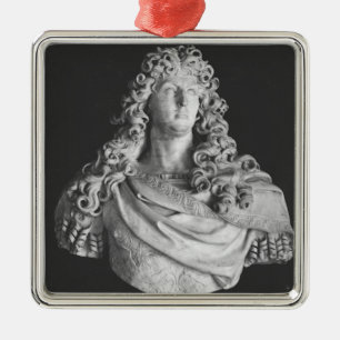 Ornement Carré Argenté Buste de Louis XIV c.1678-81