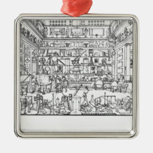 Ornement Carré Argenté Cabinet de physique, 1687