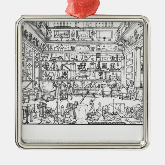 Ornement Carré Argenté Cabinet de physique, 1687 (Devant)