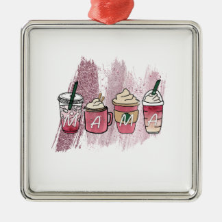 Ornement Carré Argenté Café Mama