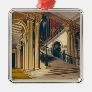 Ornement Carré Argenté Caisse d'escalier, Chambre de Buckingham, 'de