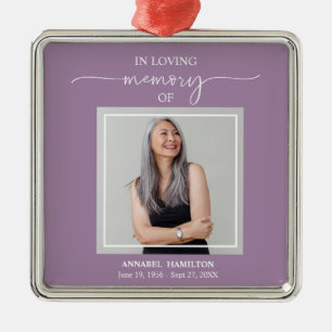 Ornement Carré Argenté Calligraphie Photo commémoration