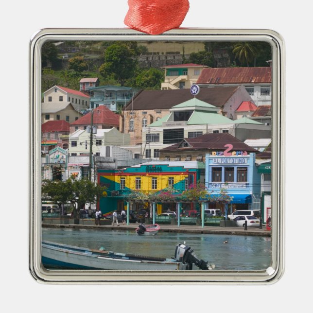 Ornement Carré Argenté Caraïbes, GRENADE, St. George's, St. George's (Devant)