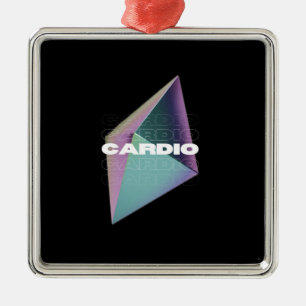 Ornement Carré Argenté Cardio