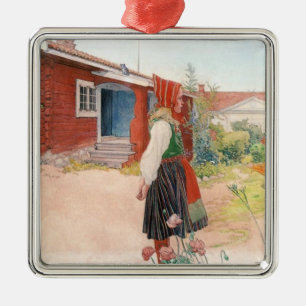 Ornement Carré Argenté Carl Larsson La Maison Falun