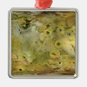 Ornement Carré Argenté Carte de la lune Lo de Jupiter