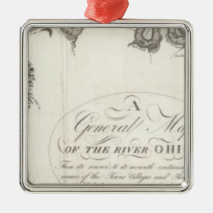 Ornement Carré Argenté Carte Générale De L'Ohio