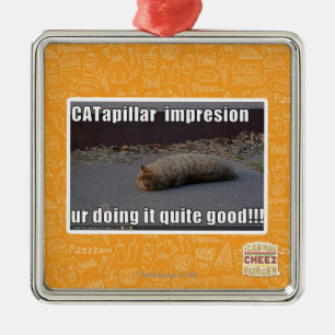 Ornement Carré Argenté CATapillar