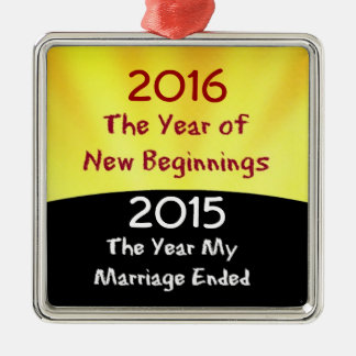 Ornement Carré Argenté Célébrer le divorce