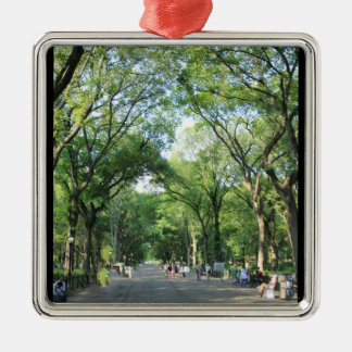 Ornement Carré Argenté Central Park : Promenade du poète en été