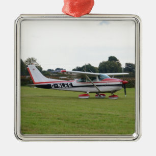 Ornement Carré Argenté Cessna 182Q