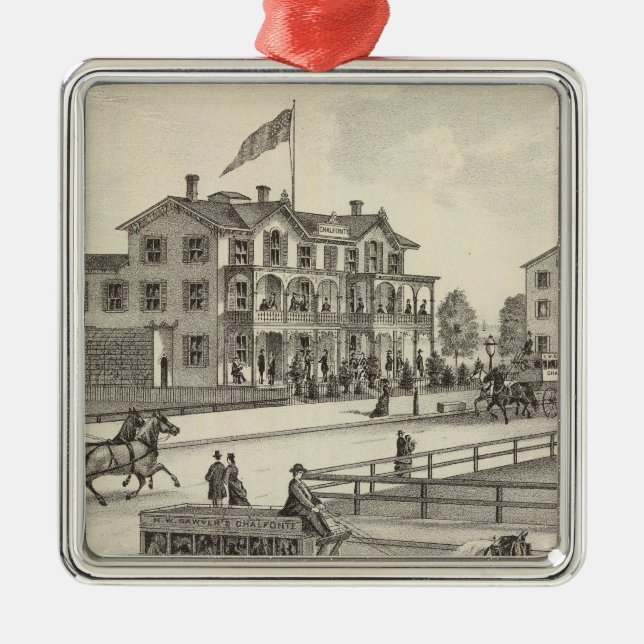 Ornement Carré Argenté Chalfonte, ville de Cape May, New Jersey (Devant)
