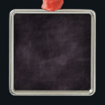 Ornement Carré Argenté Chalkboard Customized<br><div class="desc">www.leahg.me ... ... ... ... ... ... ... ... ... ... ... ... ... ... ... Featured here is one of many trending designs that suits the fashion needs of 2016 and 2017. Visit our store www.zazzle.com/trending2016* to view the full range of trending fashion clothing, decor items and gifts featuring...</div>