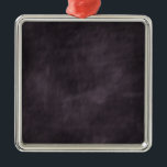 Ornement Carré Argenté Chalkboard Customized<br><div class="desc">www.leahg.me ... ... ... ... ... ... ... ... ... ... ... ... ... ... ... Featured here is one of many trending designs that suits the fashion needs of 2016 and 2017. Visit our store www.zazzle.com/trending2016* to view the full range of trending fashion clothing, decor items and gifts featuring...</div>