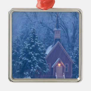 Ornement Carré Argenté Chapelle historique de la vallée de Yosemite pend