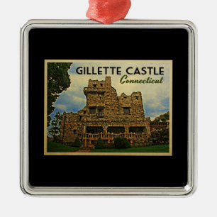 Ornement Carré Argenté Château le Connecticut de Gillette