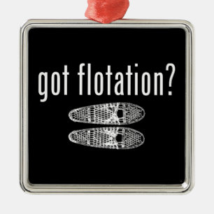 Ornement Carré Argenté Chaussures à neige flottantes