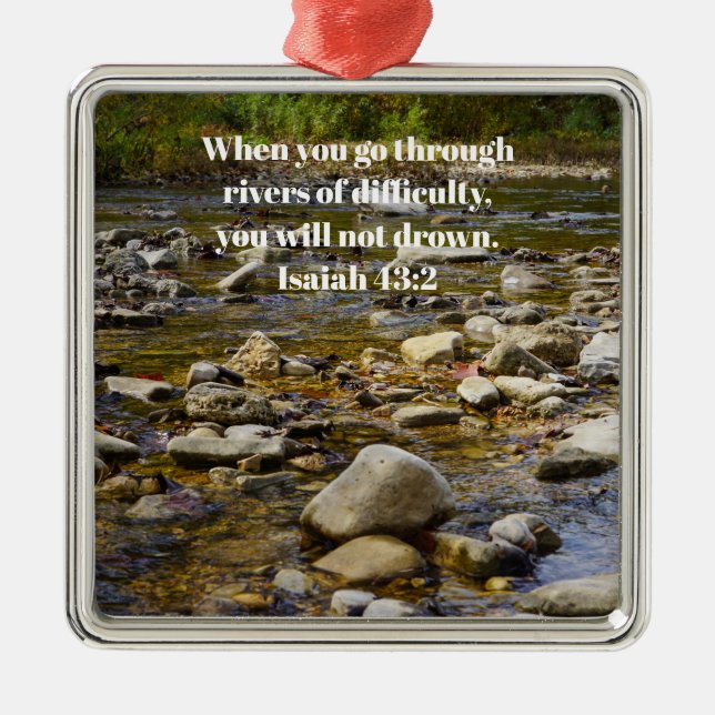 Ornement Carré Argenté Chemin rocheux (Devant)