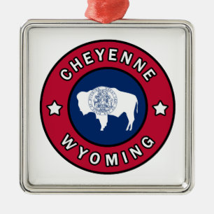 Ornement Carré Argenté Cheyenne Wyoming