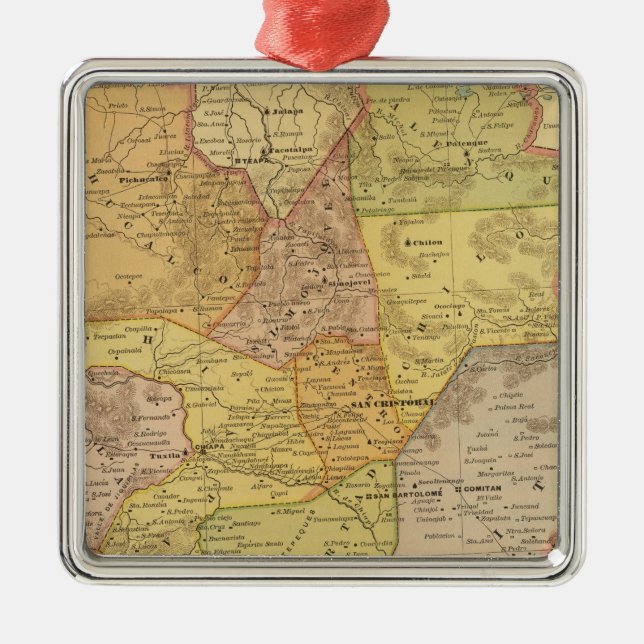 Ornement Carré Argenté Chiapas (Devant)