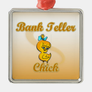 Ornement Carré Argenté Chick du vendeur bancaire